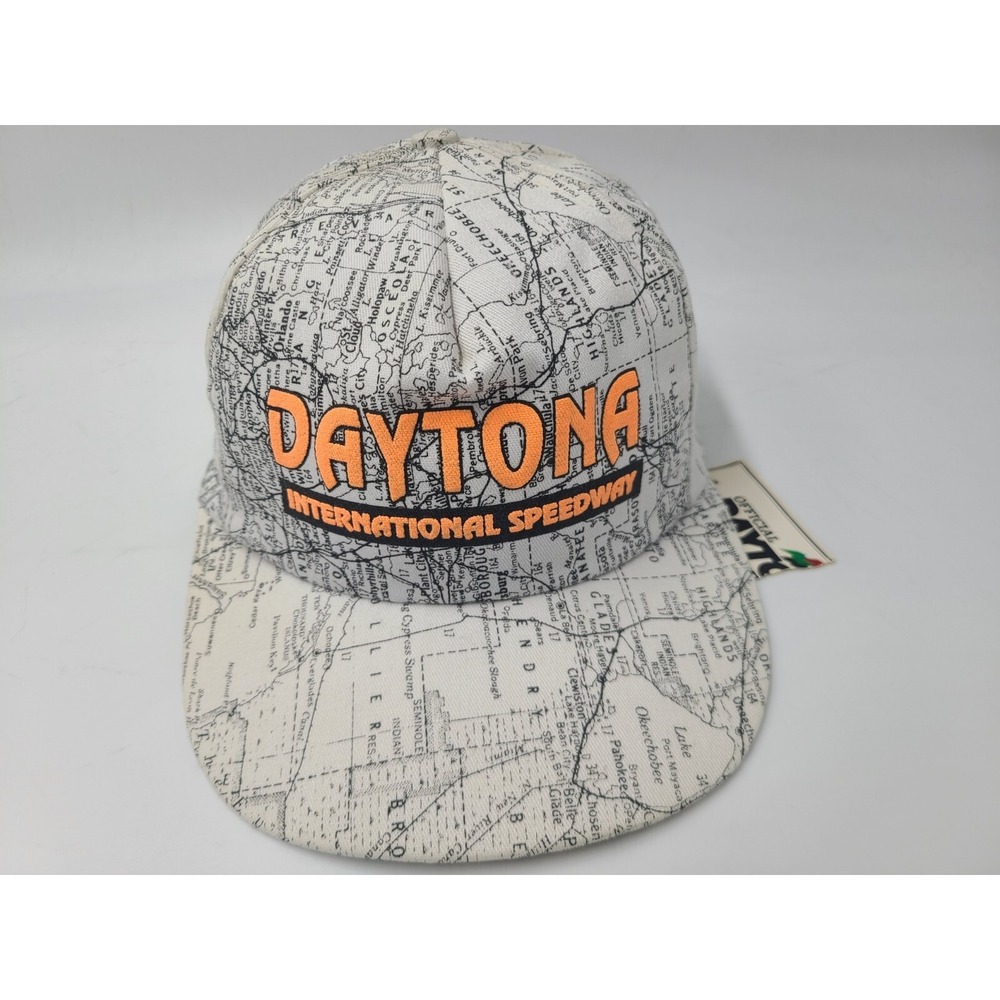 Vintage Daytona International Speedway‎ FL Map All Over Print Snapback Hat Cap